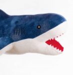 toy plush shark isolated on white background